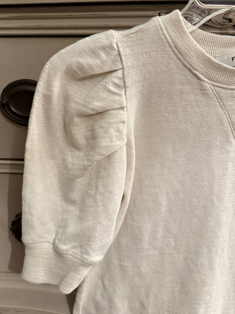 FRAME Puff Sleeve Cotton Sweatshirt/Tee Shirt XS - Picture 7 of 10